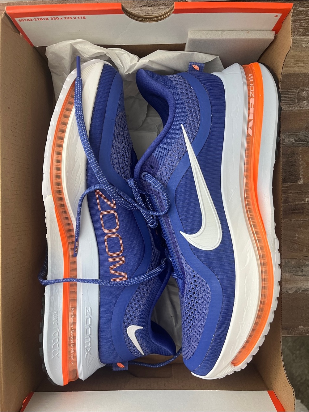 Nike Men’s Lapis/Orange Pegasus Premium Zoom Shoes